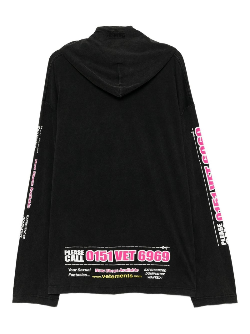 VETEMENTS graphic-printed hoodie outlook