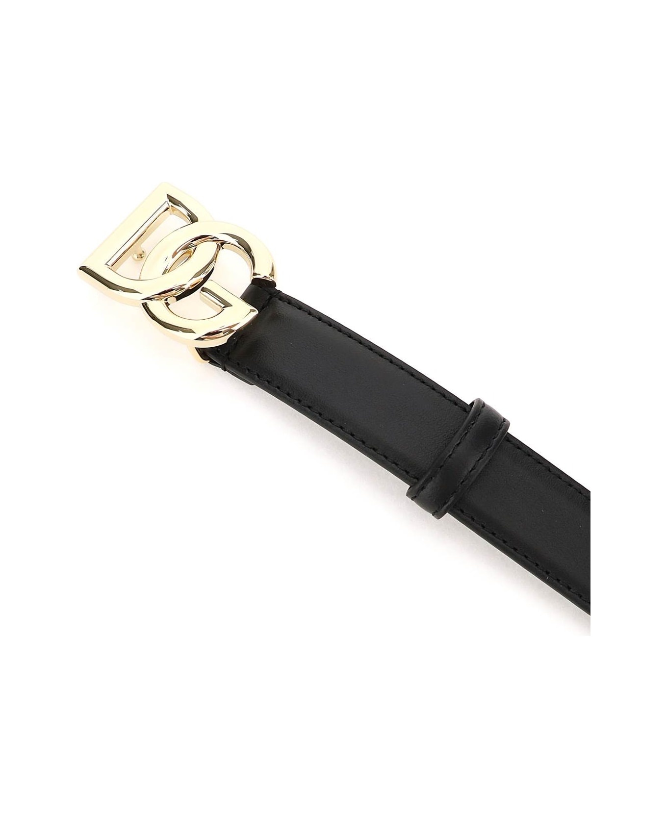 Dg Buckle Leather Belt - 3