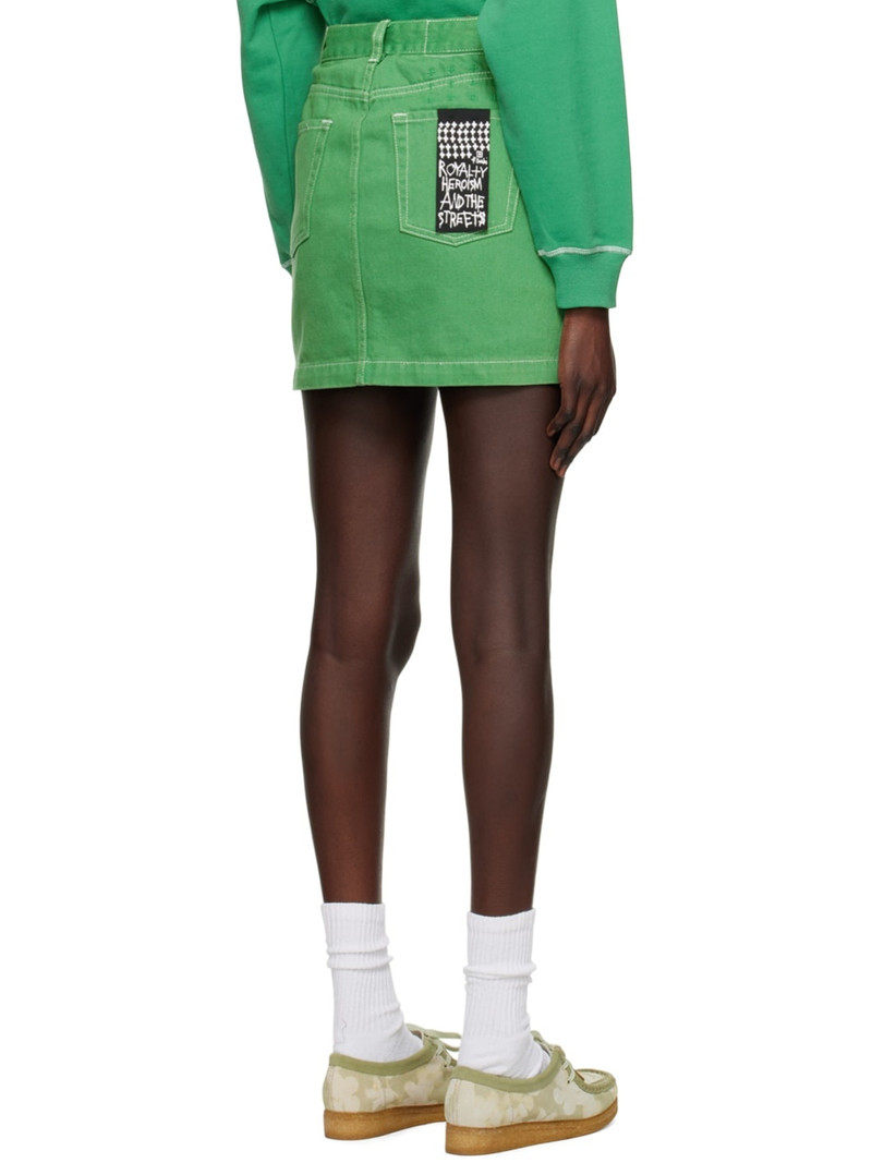 Green Super X Denim Miniskirt 3