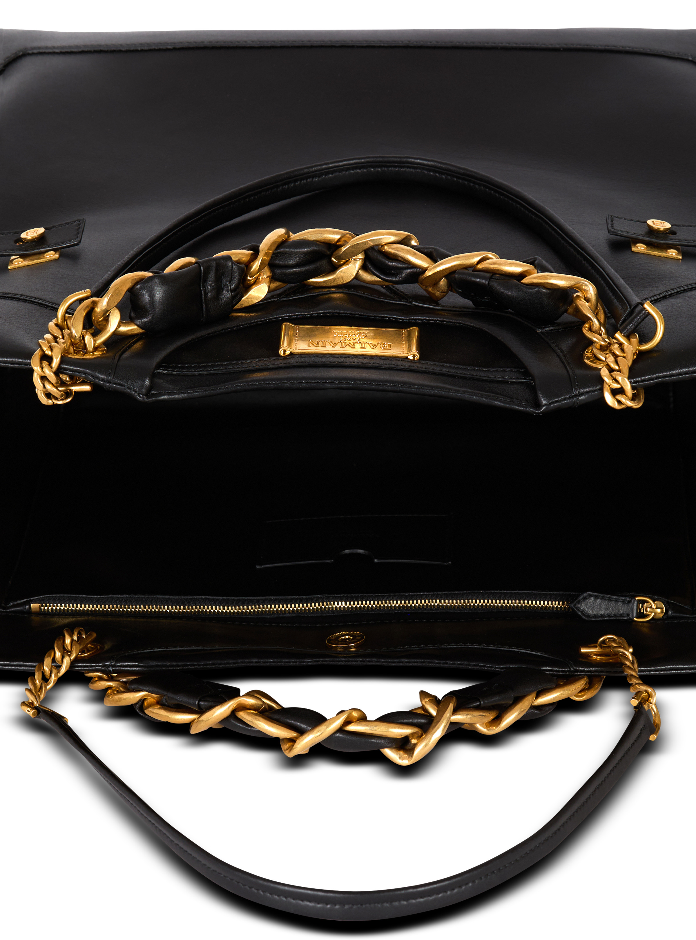 Crewneck calfskin tote bag - 6