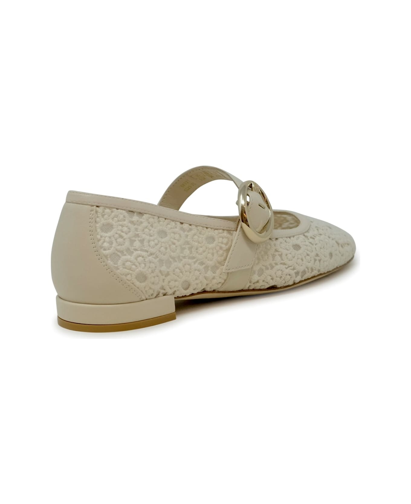 Stuart Weitzman Sk921 Ivory Lace Arabella Mary Jane Shoes - 3
