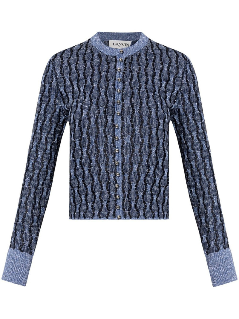 metallic knitted cardigan 1