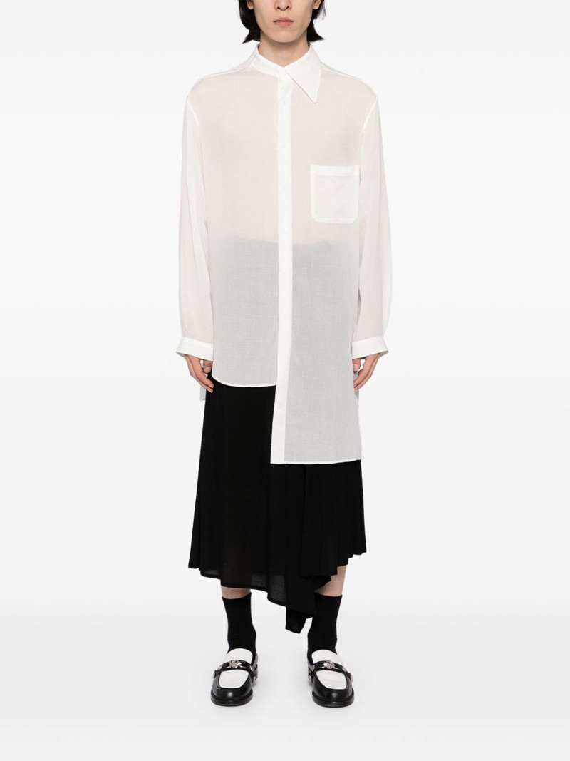 Yohji Yamamoto cellulose loan unbalanced collar shirt outlook