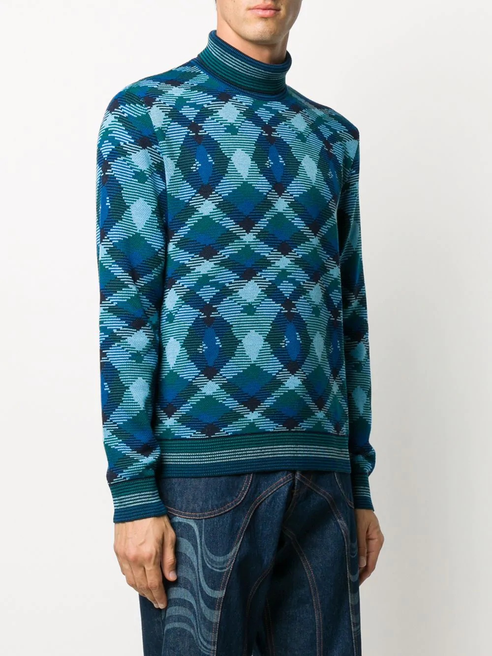 geometric wool knit jumper - 3