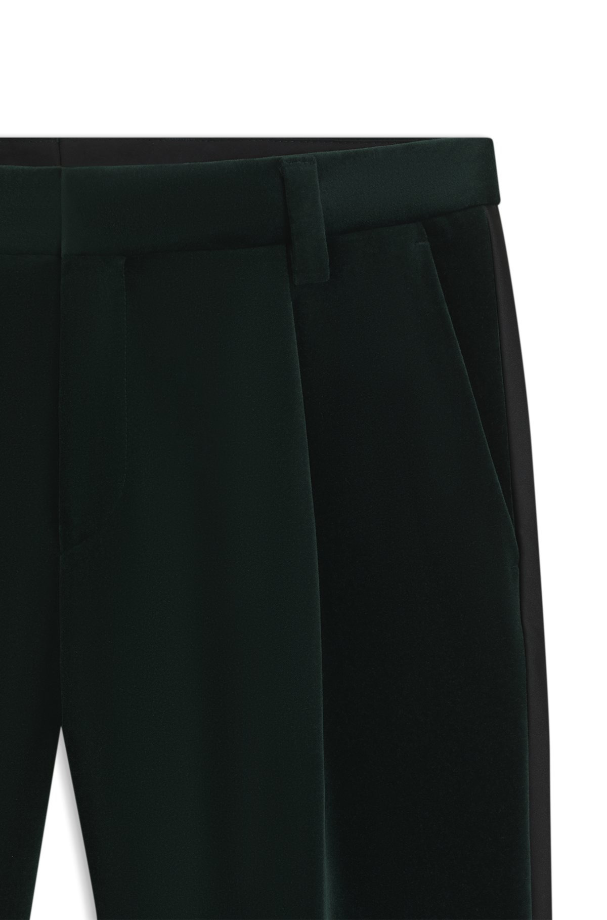 SLIM-FIT TROUSERS IN COTTON VELVET - 6