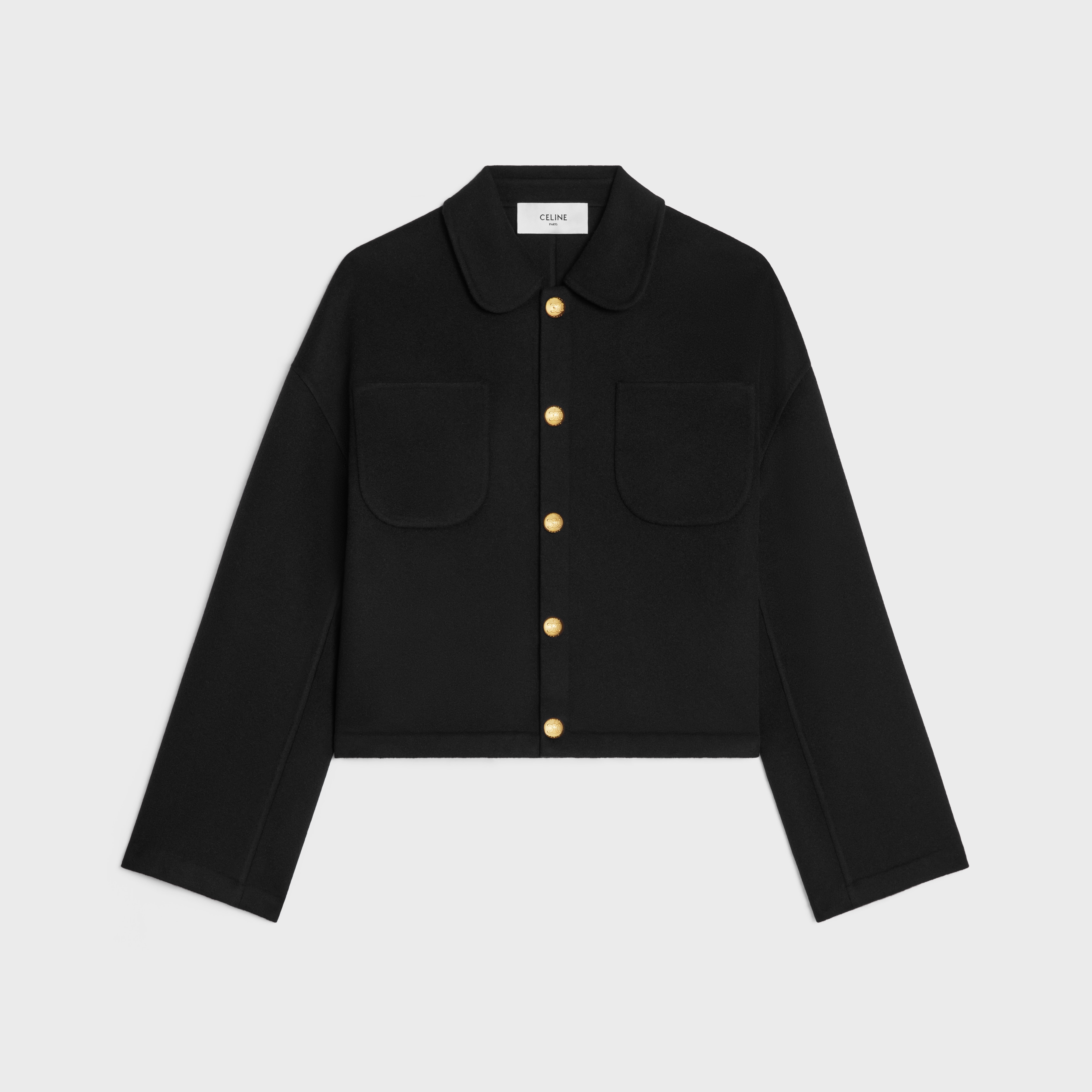 cardigan jacket in double faced cashmere - 1