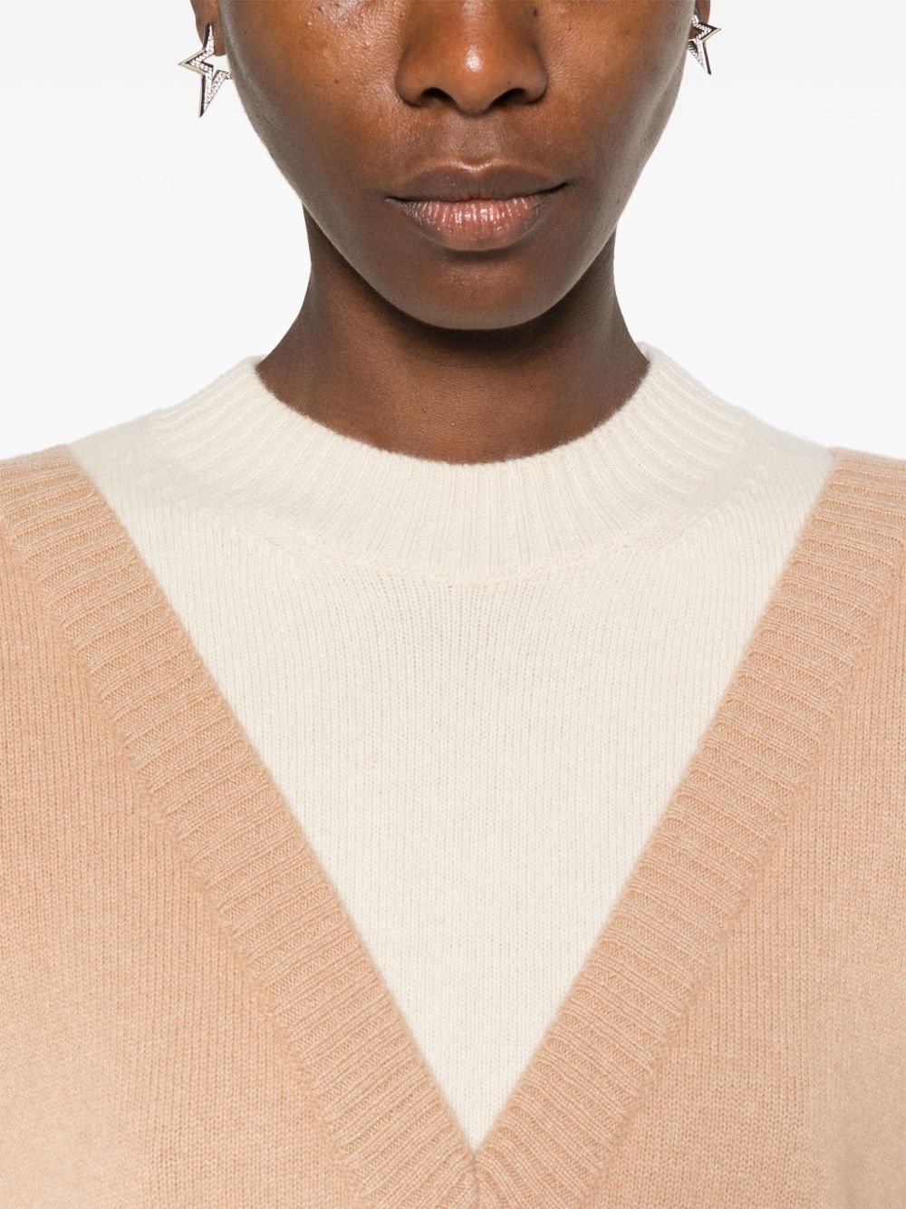 two-tone layered jumper - 5