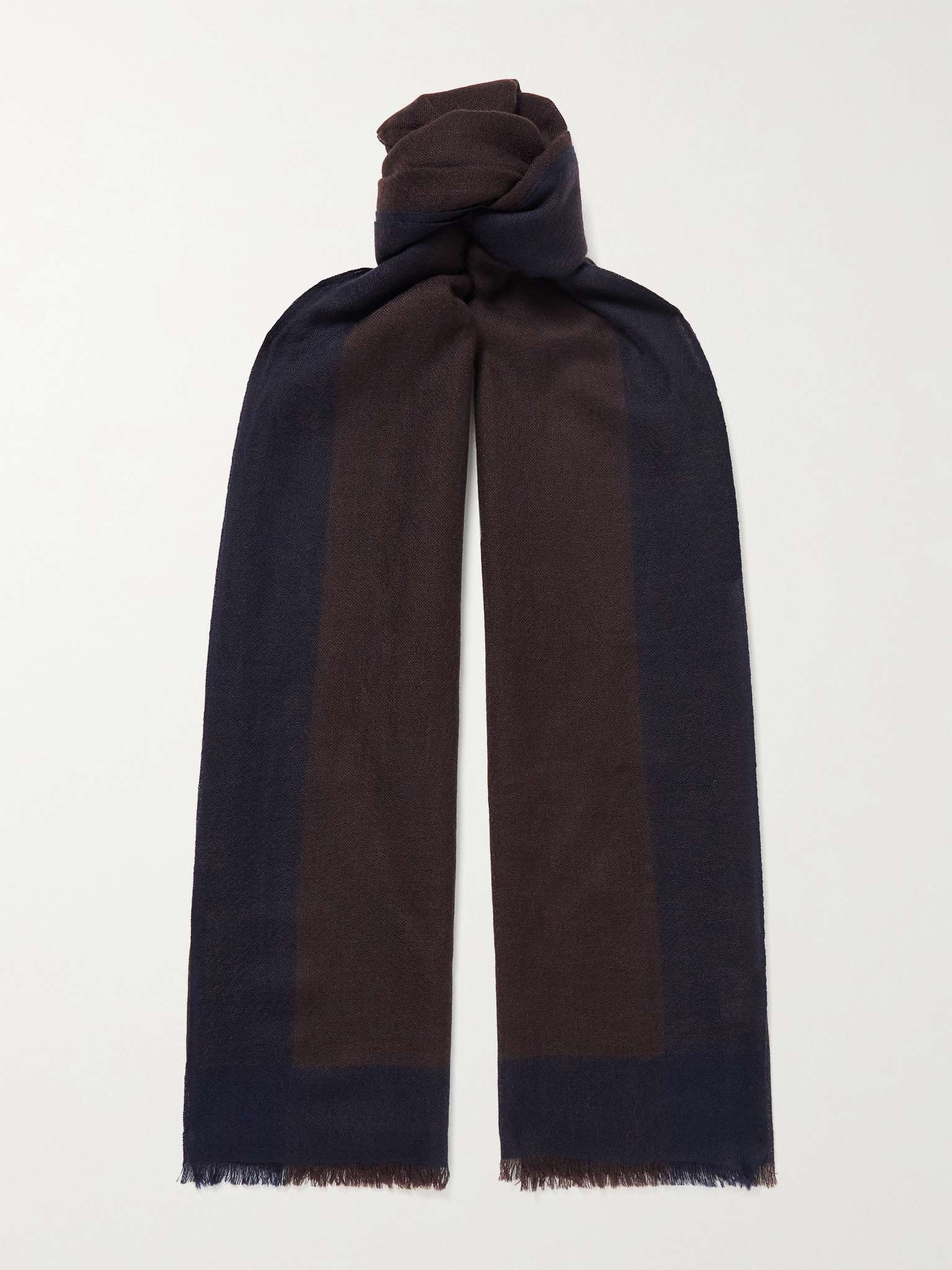 Fringed Brushed-Cashmere Scarf - 1