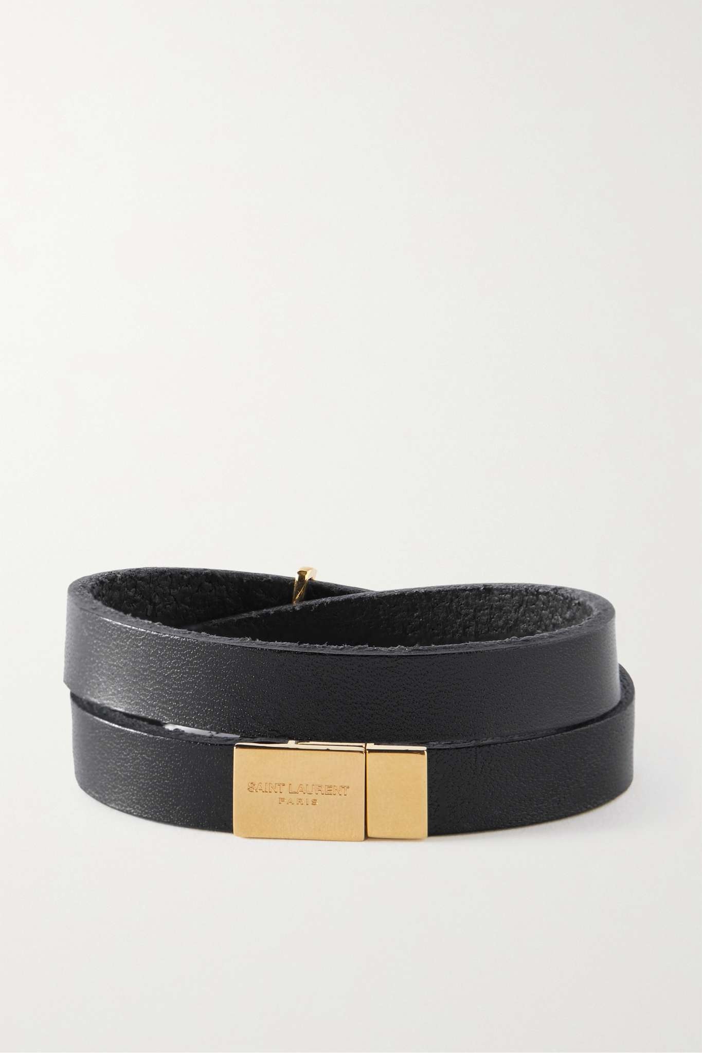 Opyum leather and gold-tone bracelet - 3