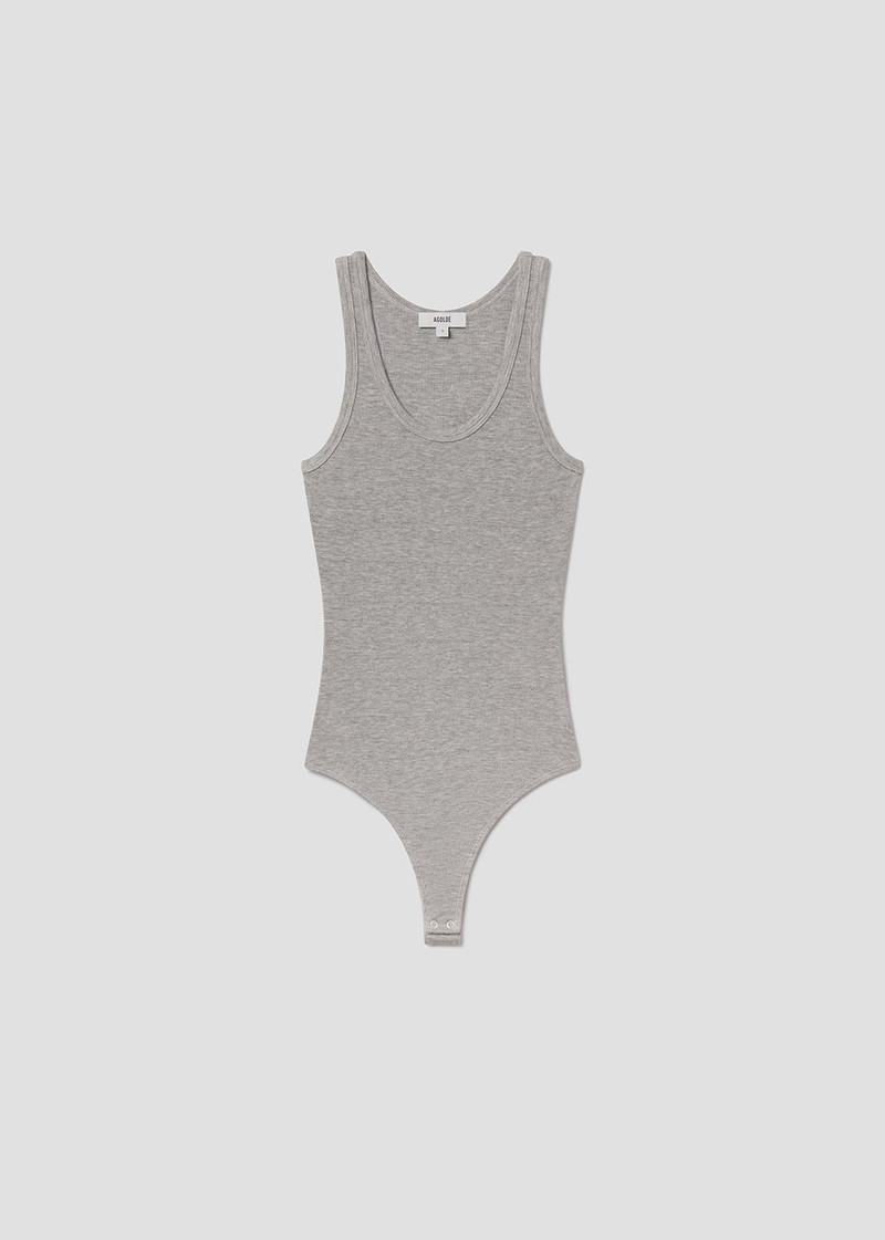 MARIA BODYSUIT IN GREY HEATHER 1