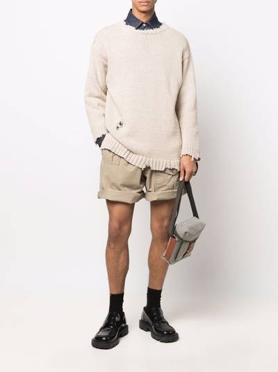 Maison Margiela distressed crew neck jumper outlook