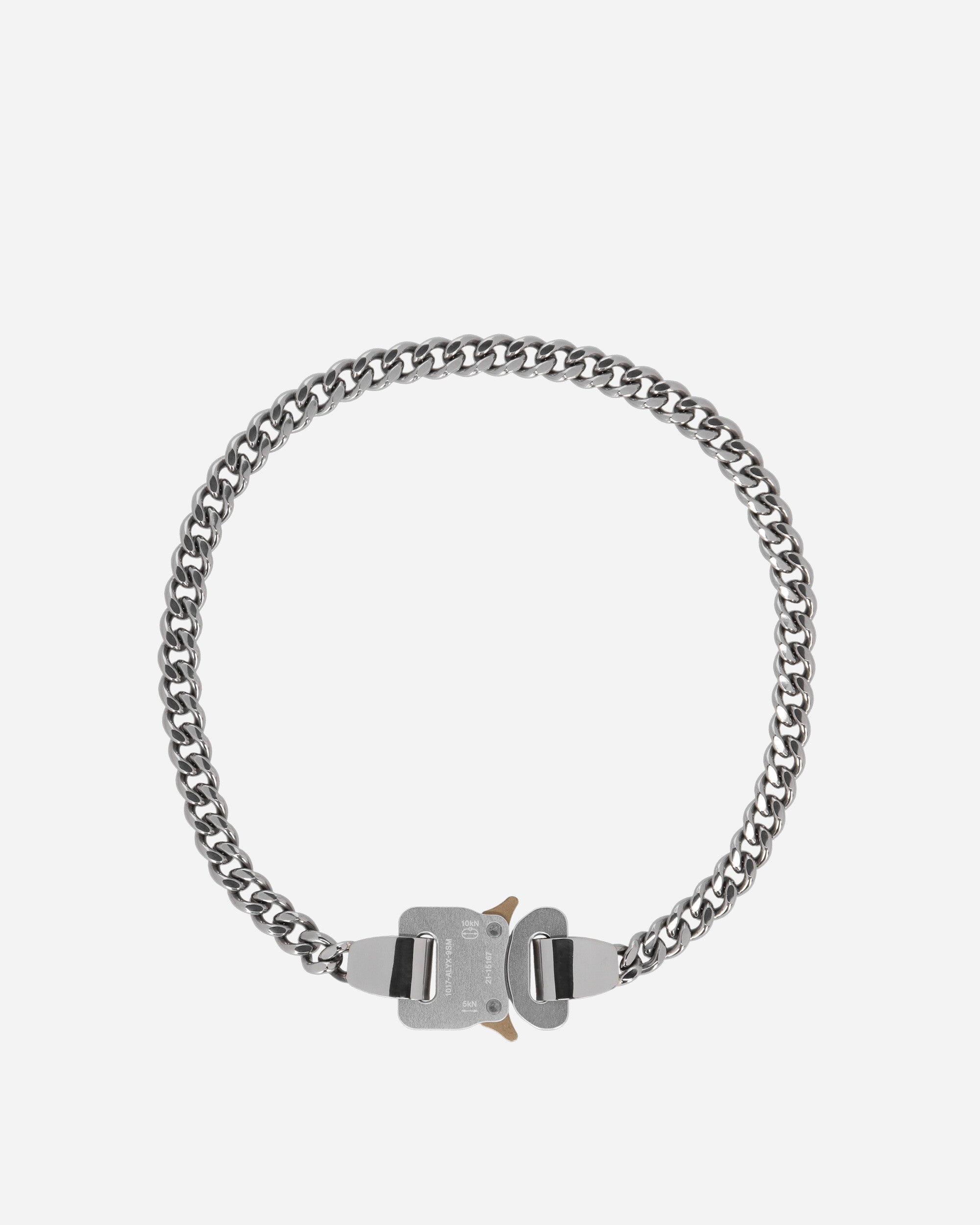 Metal Buckle Necklace Silver - 1