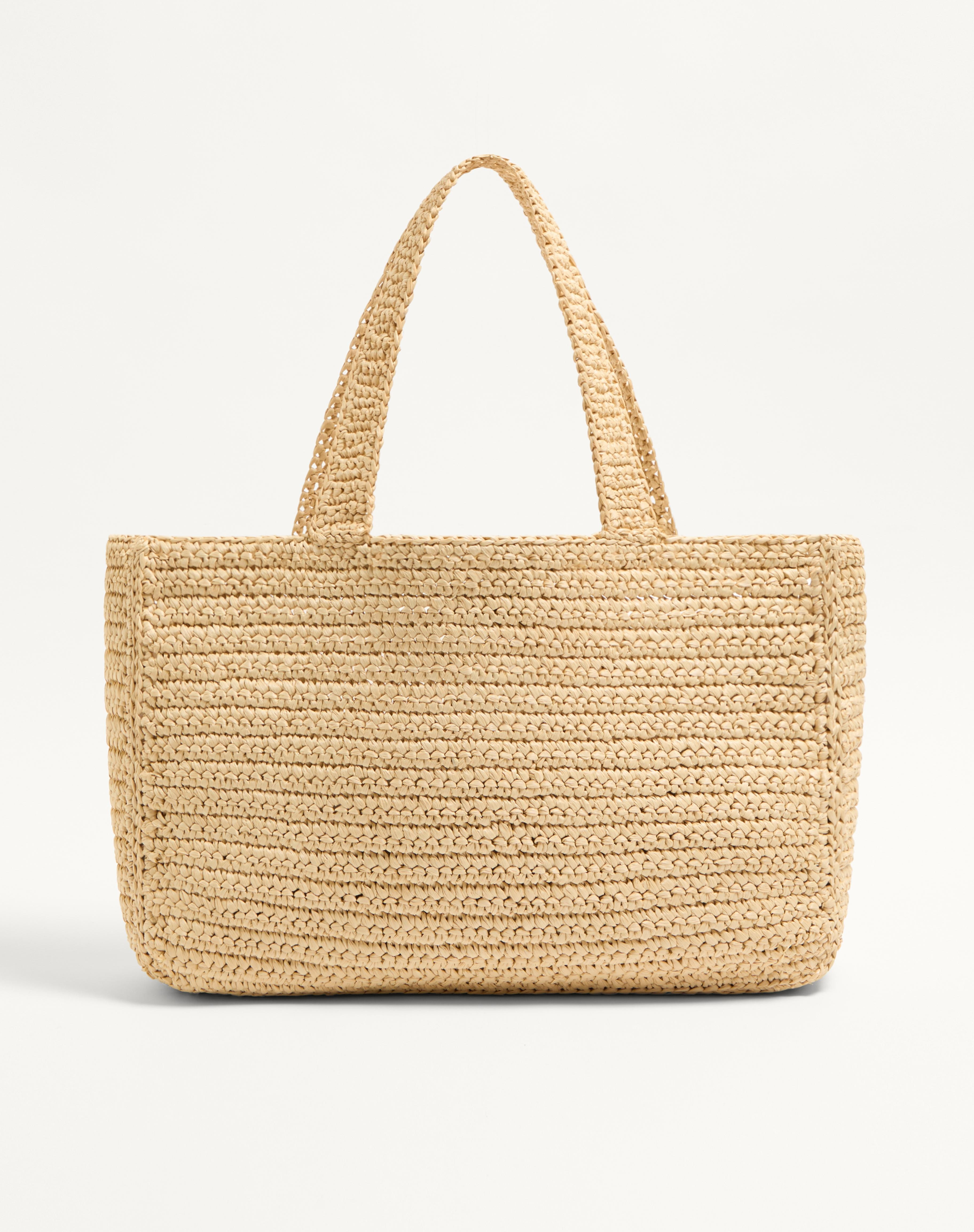 VALENTINO GARAVANI VIVA SUPERSTAR LARGE RAFFIA SHOPPING BAG - 5