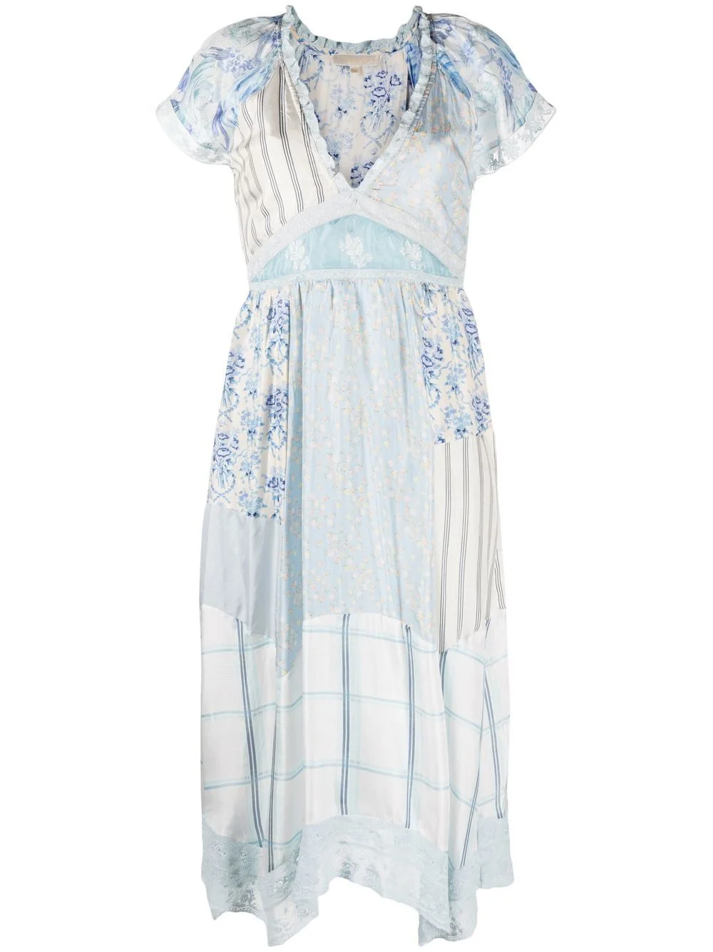 patchwork midi dress - 1