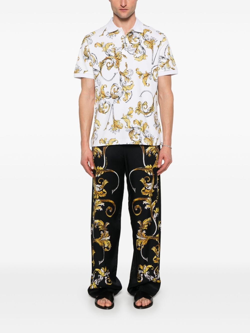 Barocco-print polo shirt - 2