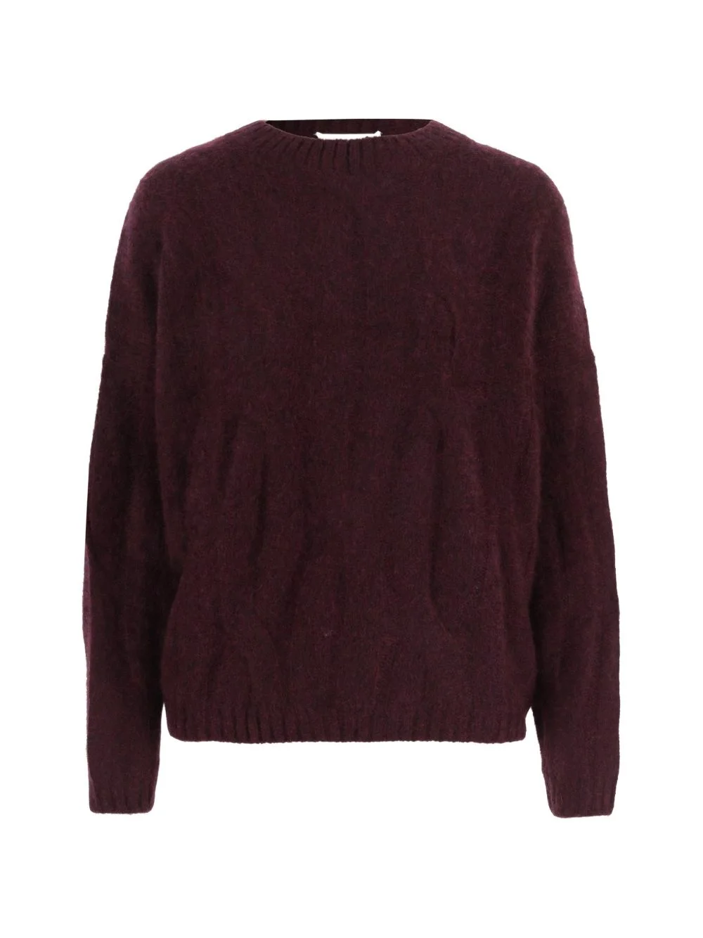 cable-knit crew-neck sweater - 1