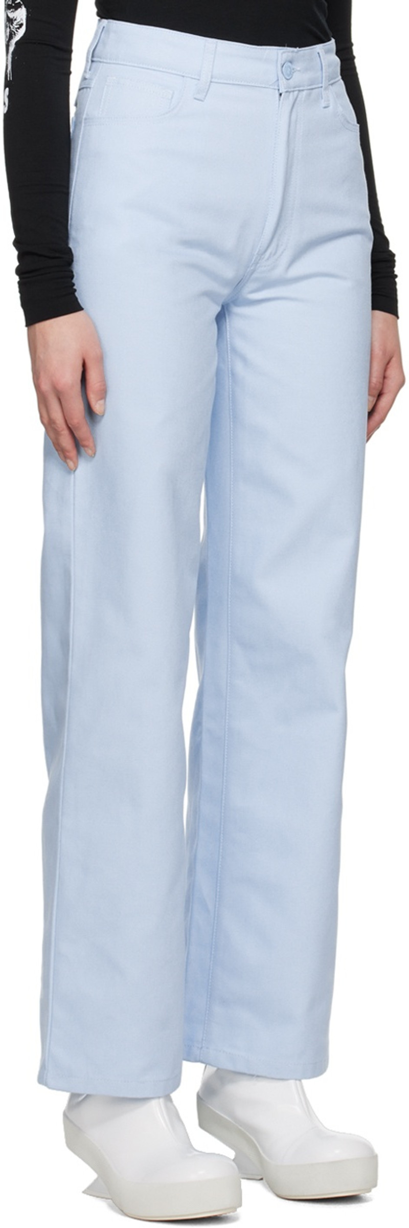 Raf Simons Blue Wide Leg Jeans outlook