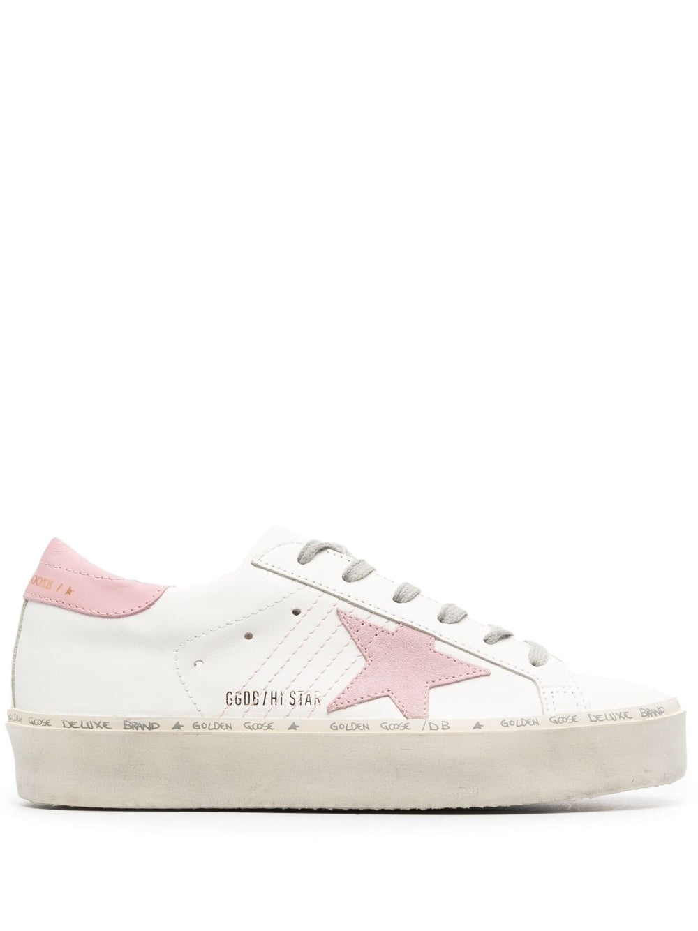 Golden Goose Hi Star Leather Sneakers - 1