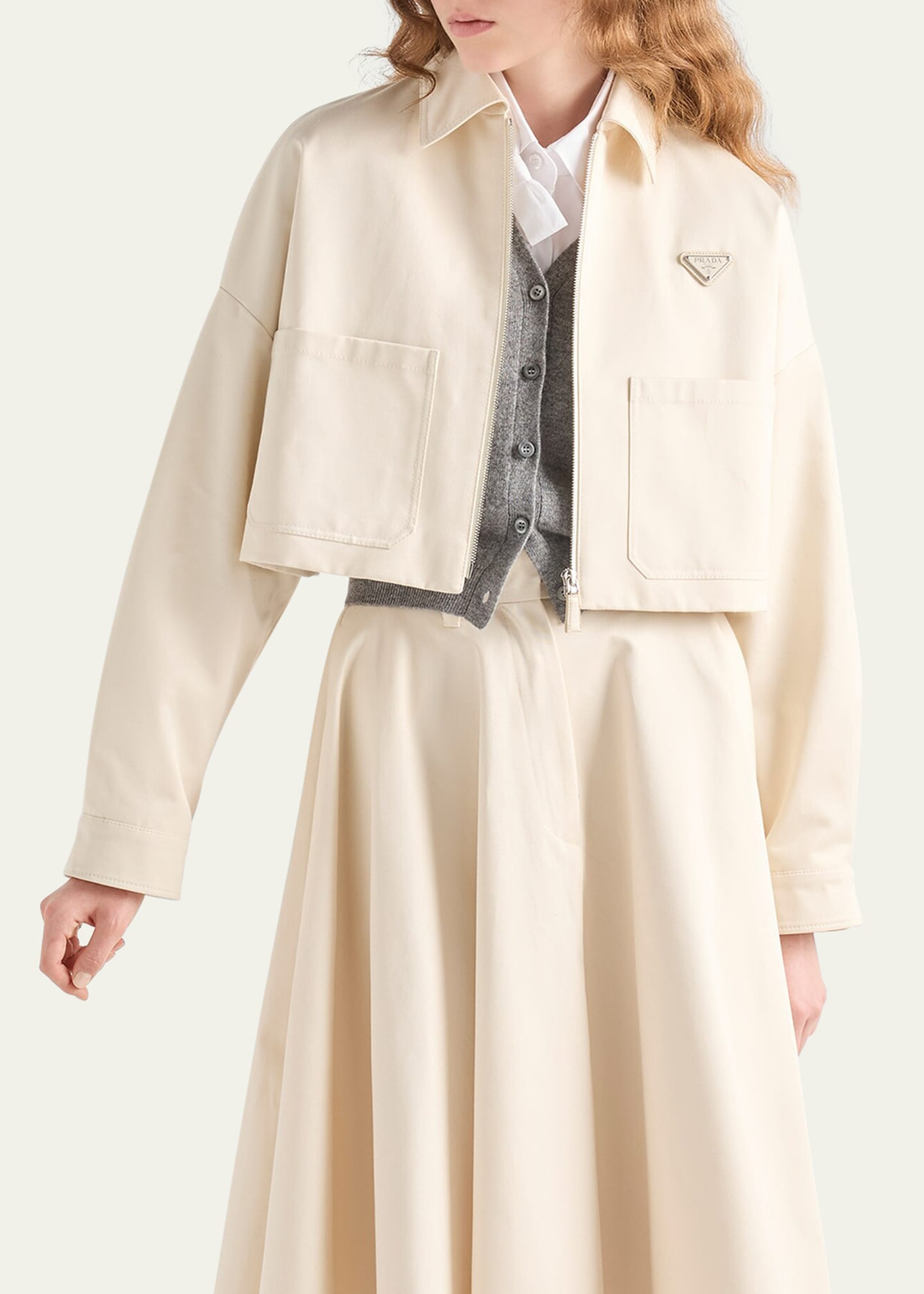 Chino Cropped Jacket - 4