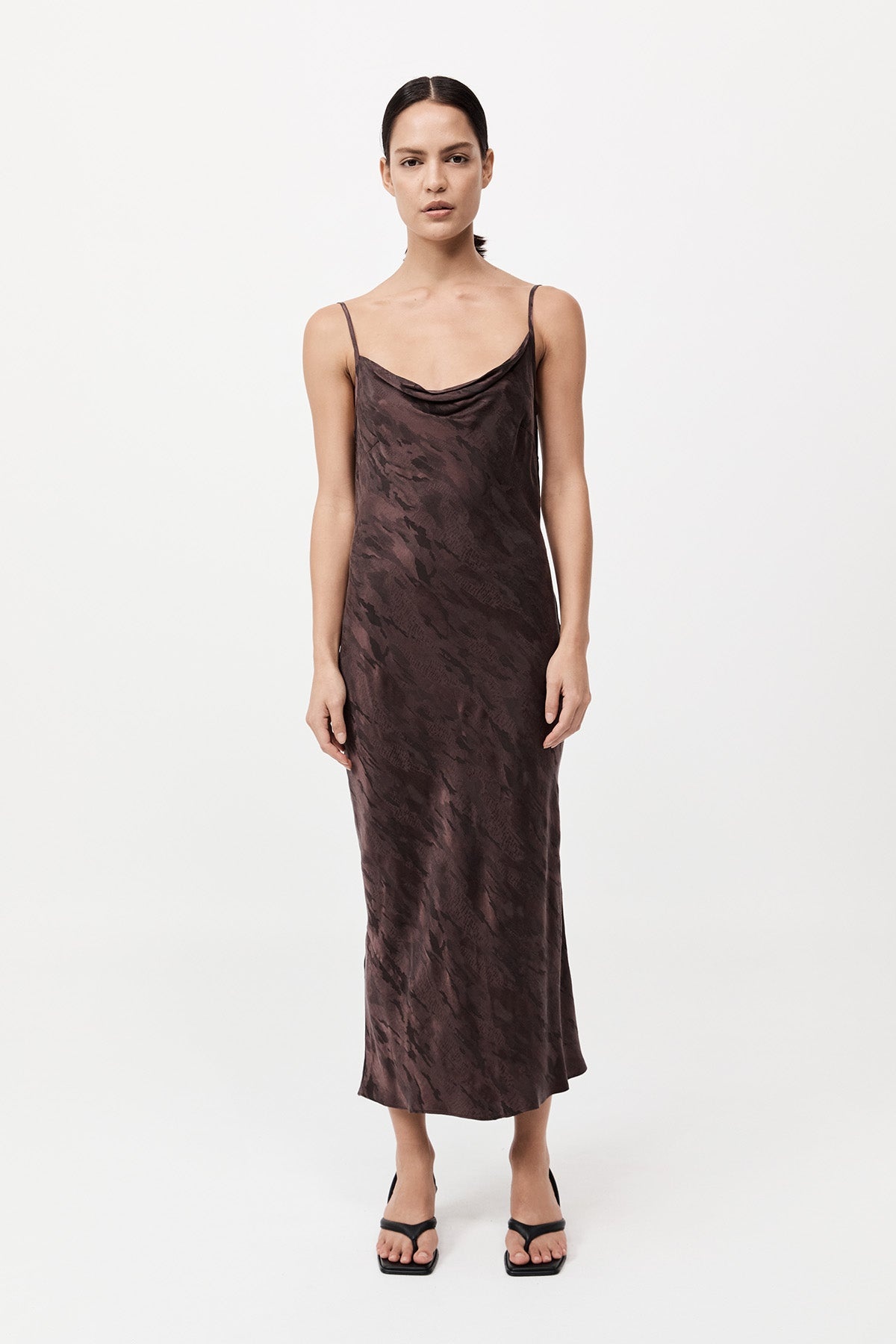 Bias Slip Dress - Chocolate Plum - 2