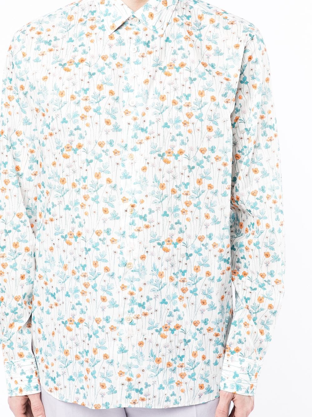 floral-print long-sleeve shirt - 5