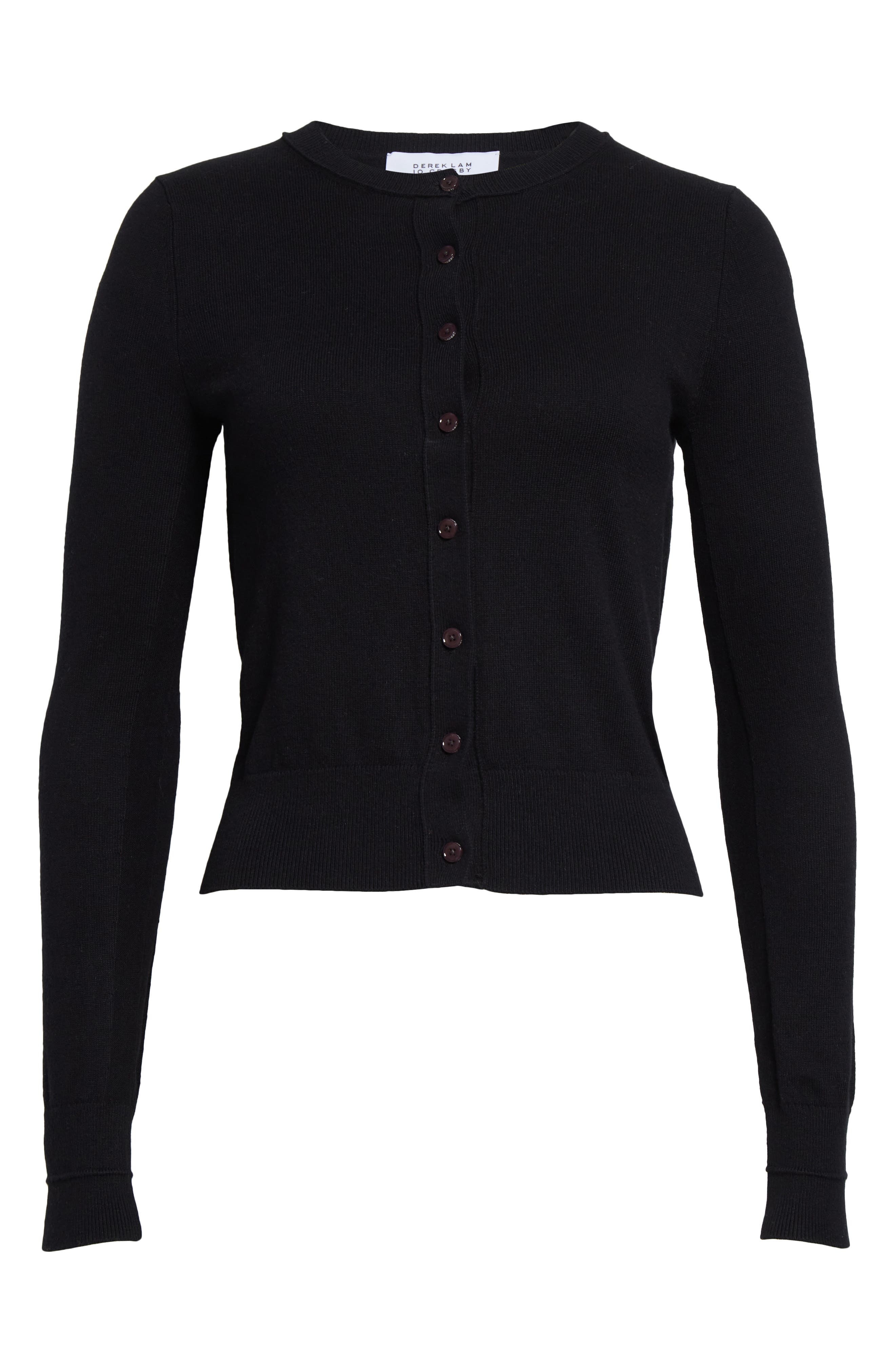 Derek Lam 10 Crosby Thibeaut Cotton & Cashmere Cardigan in Black at Nordstrom - 6