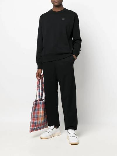 Acne Studios patch-detail cotton jumper outlook