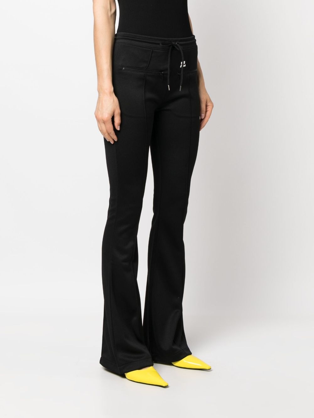 seam-detailing flared track pants - 3