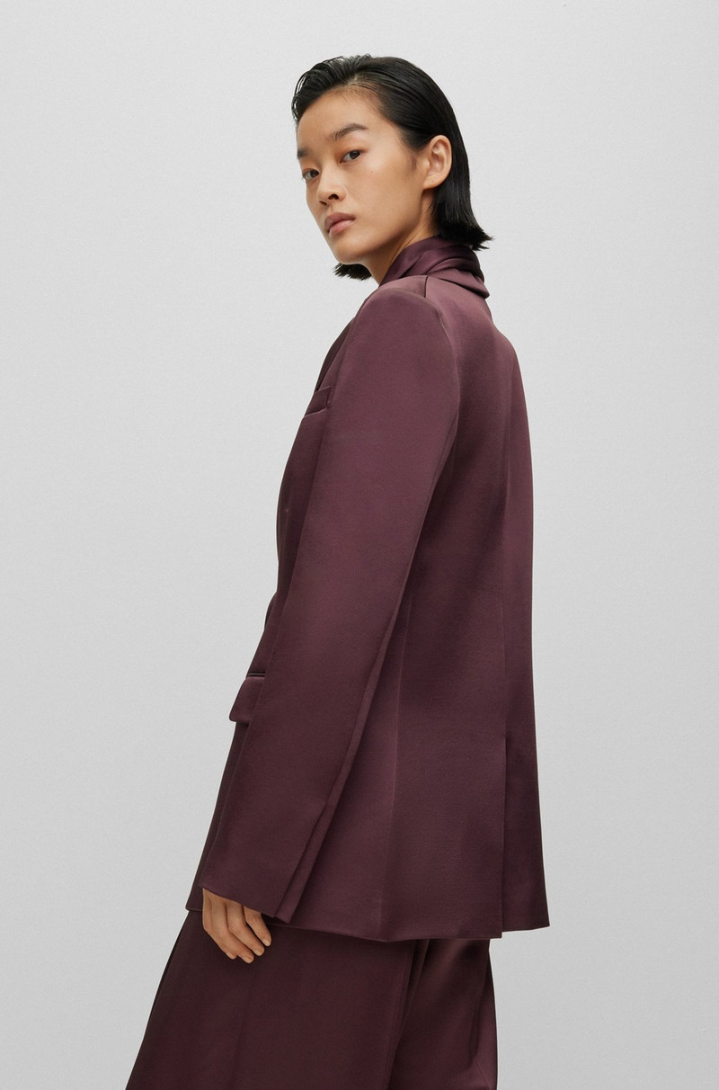 SINGLE-BREASTED BLAZER WITH SCARF DETAIL 4