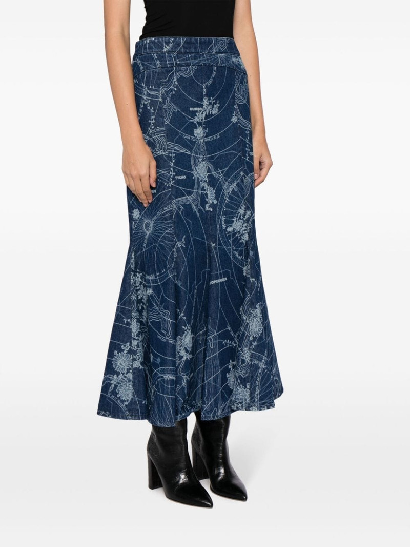 graphic-print mermaid midi skirt 3
