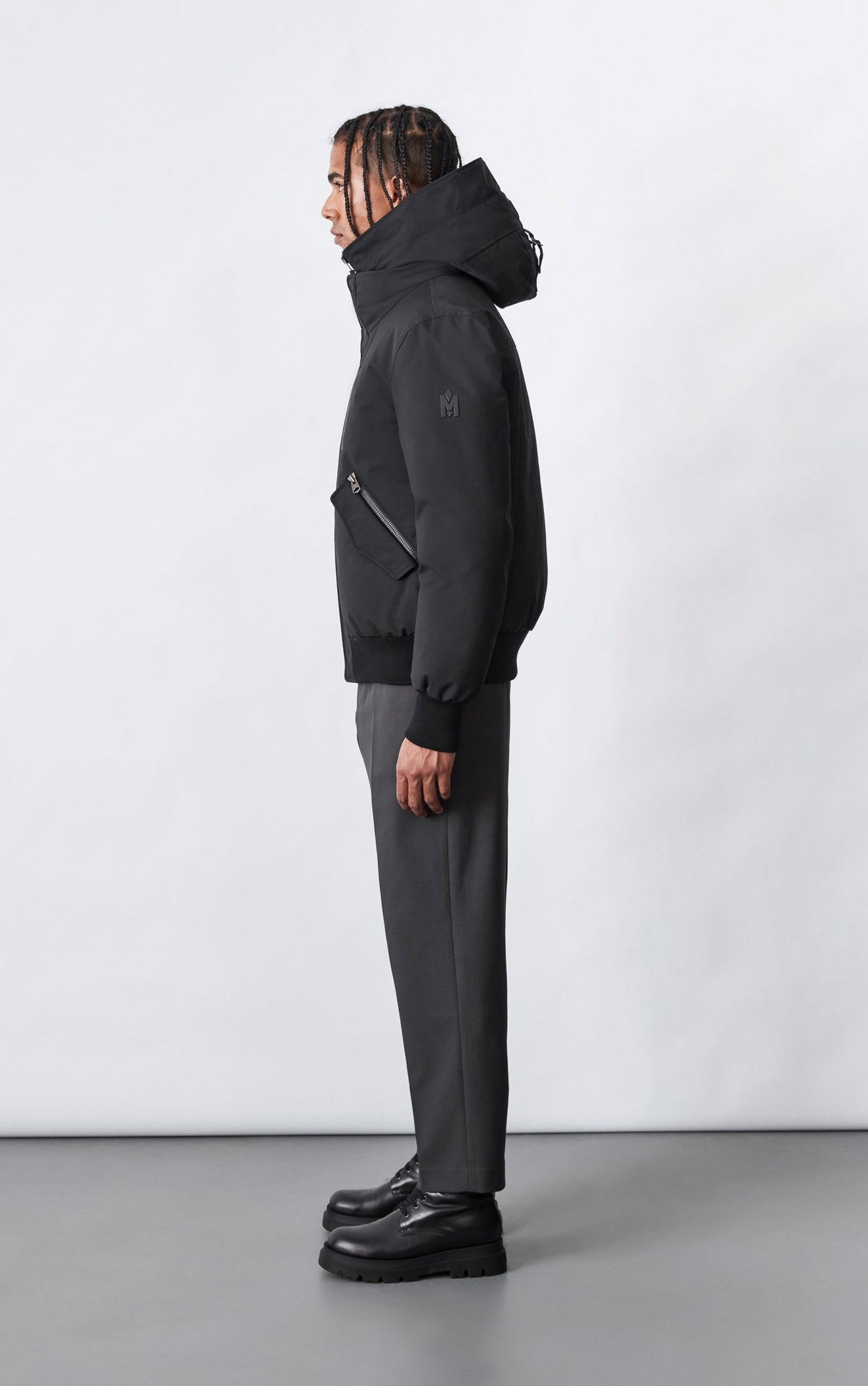 DIXON 2-In-1 down bomber jacket with hooded bib for men - 3