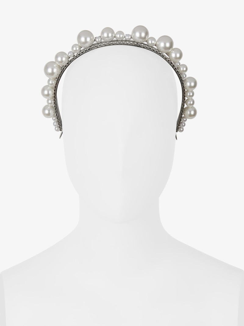 Ariana headband in pearls and crystals 4