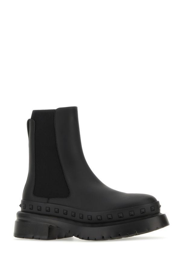 Black leather Rockstud M-Way ankle boots - 2