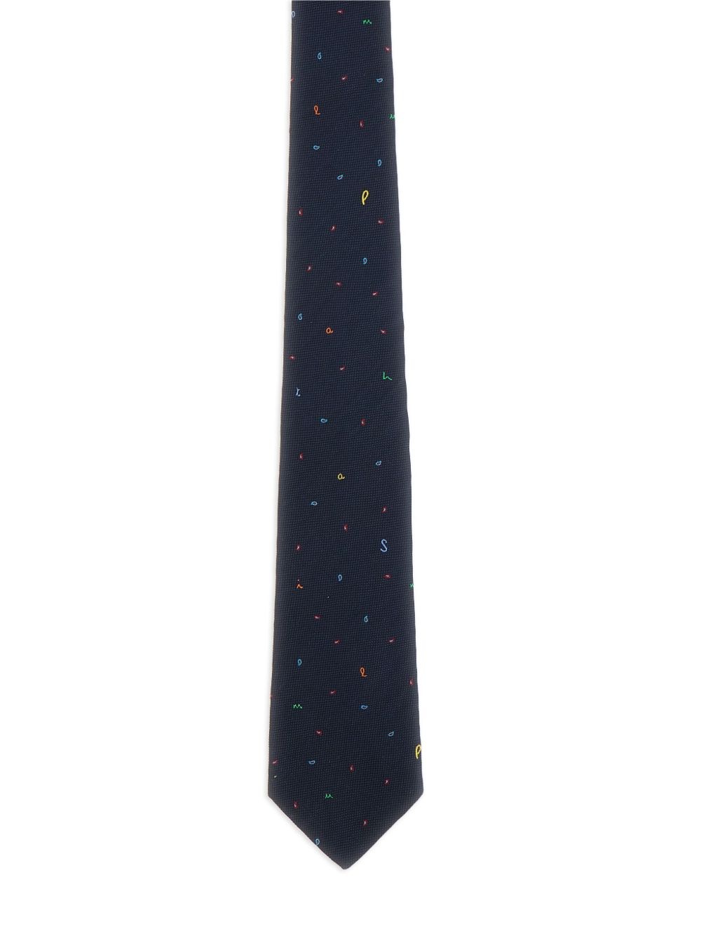 embroidered silk tie - 2