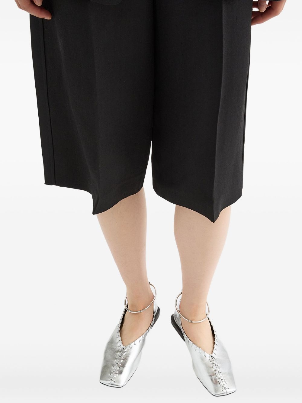metallic ballet flats - 4