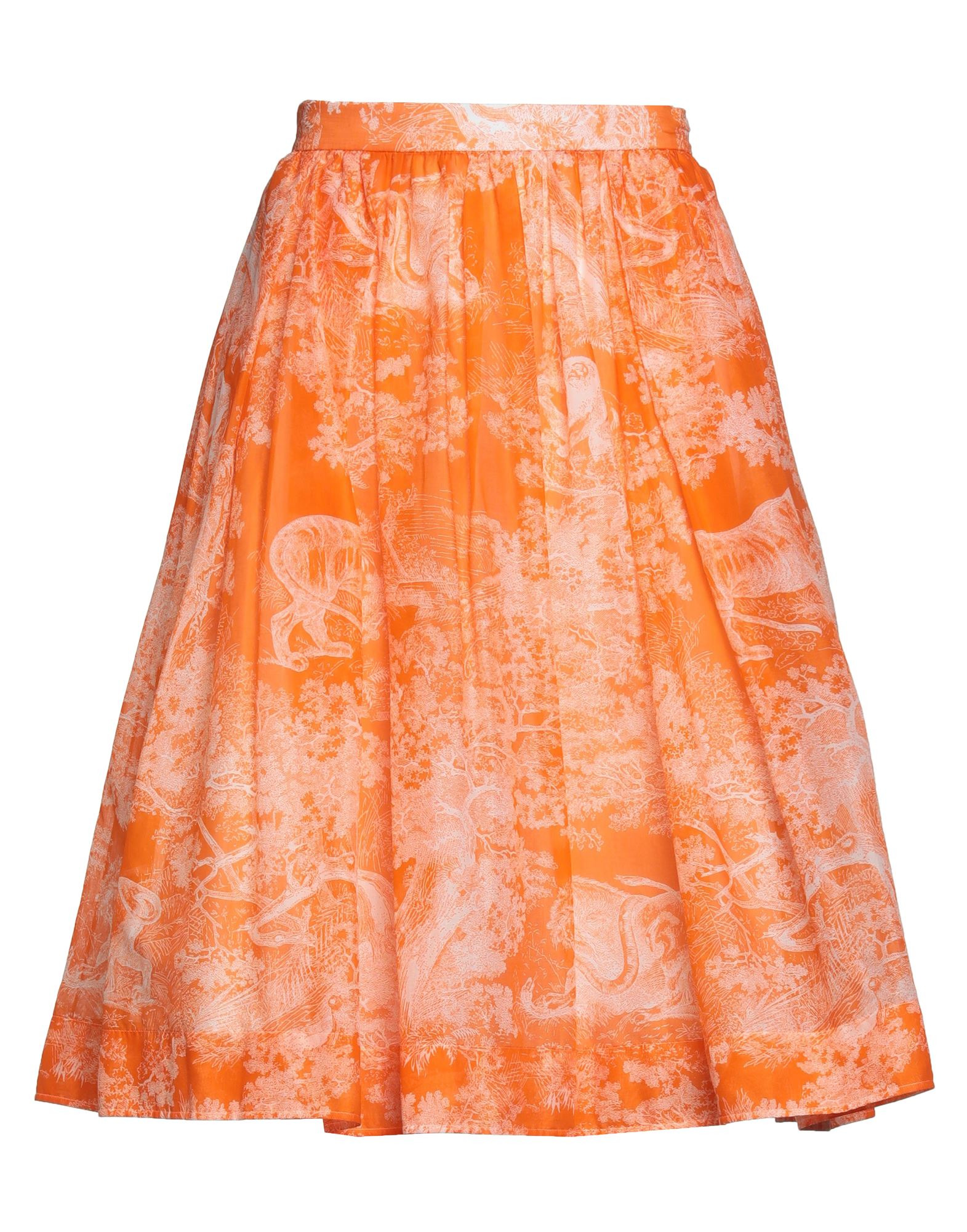 Orange Women's Midi Skirt - 1