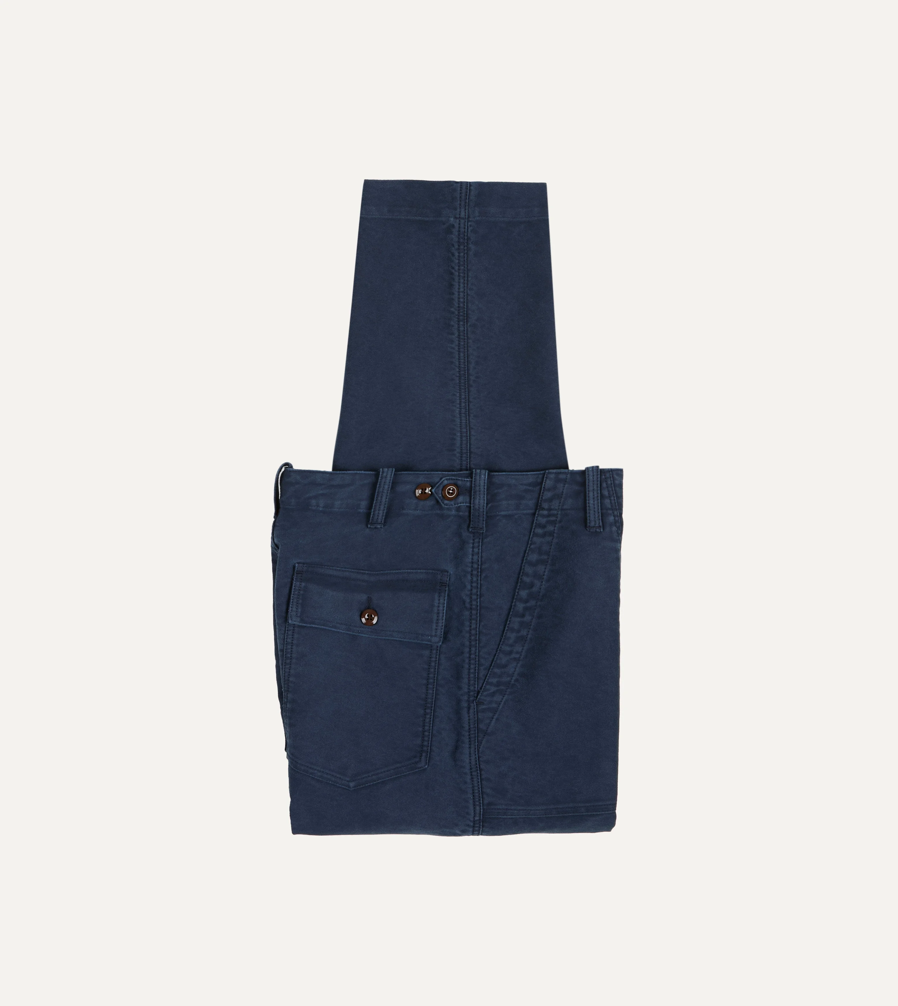 Navy Moleskin Fatigue Trouser - 1
