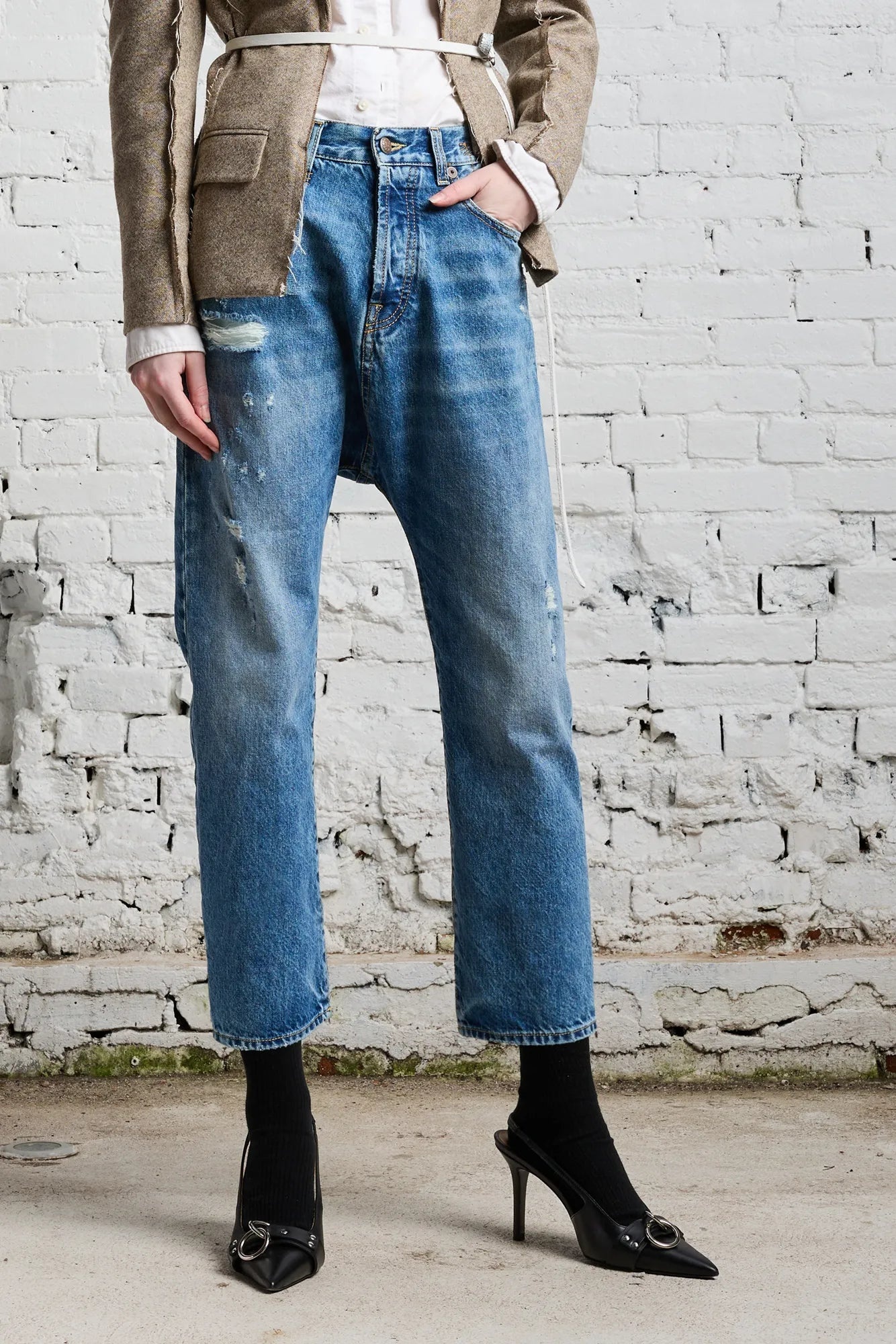 R13 Denim Permanent Crossover Jean – Kelly