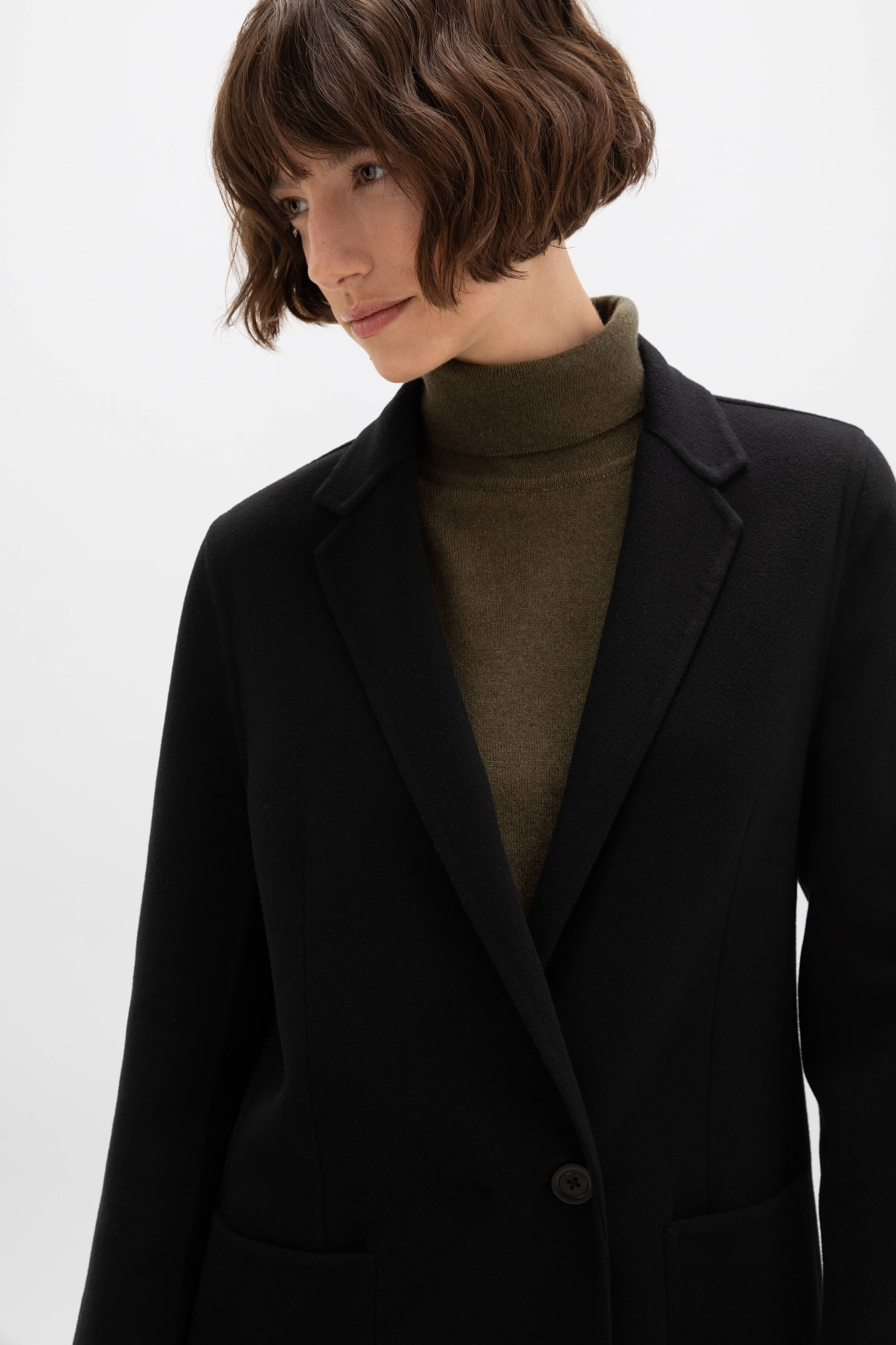 Classic Black Cashmere Coat - 2