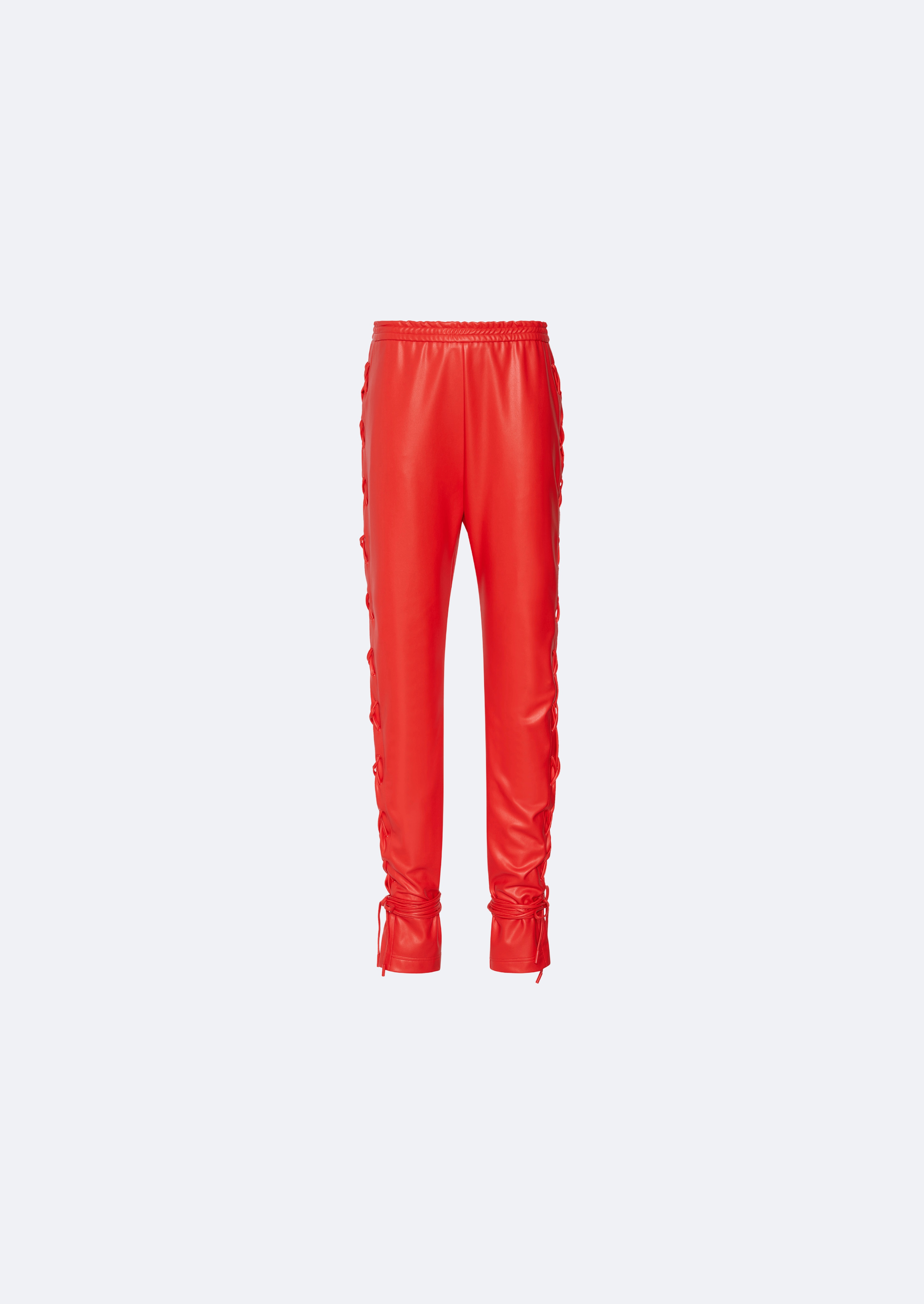 Faux Leather Lace Up Pant - 1