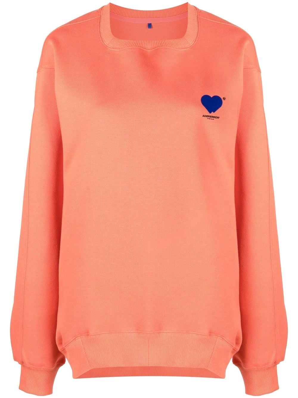 heart-patch long-sleeved jumper - 1