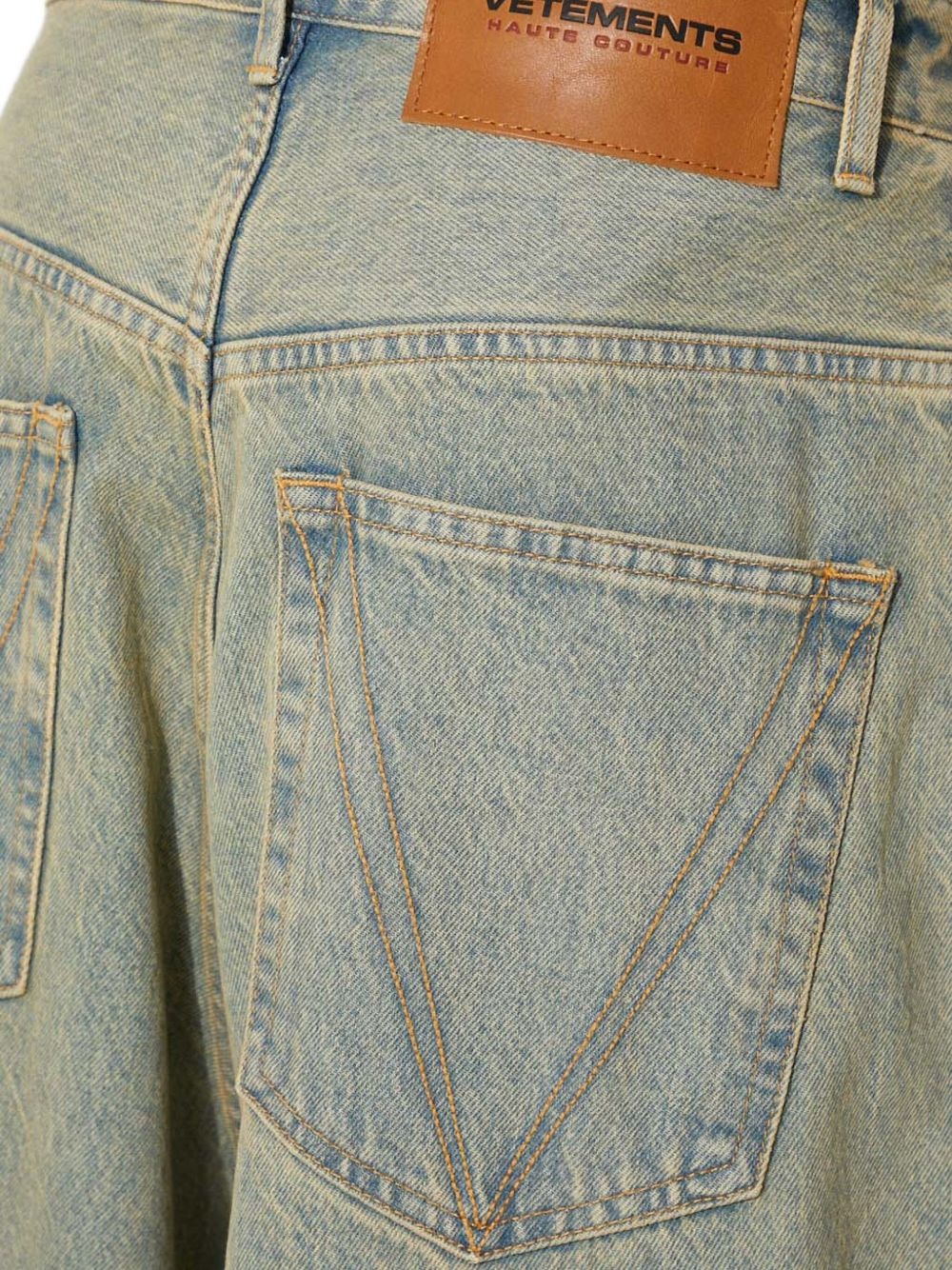 faded wide-leg jeans - 5