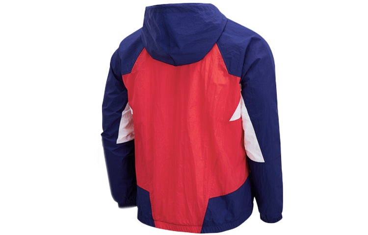 Men's Nike Splicing Colorblock Windproof Woven Hooded Jacket University Red DB5172-657 - 2