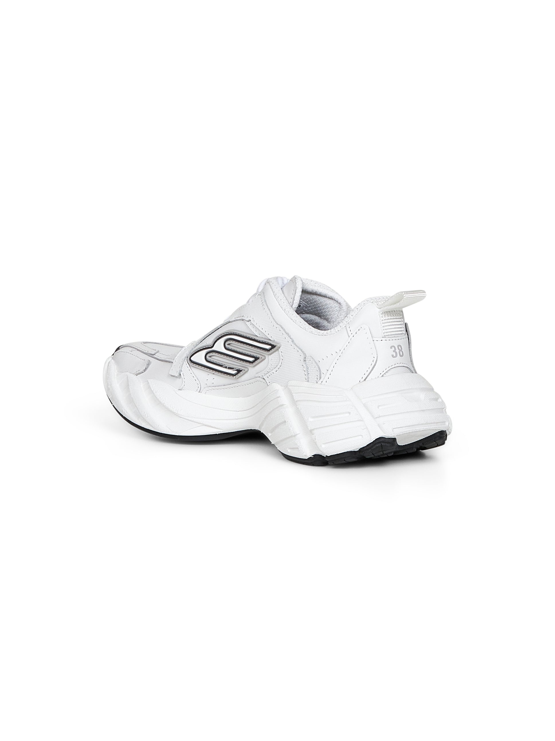 White cowskin and polyester Monday Shoe sneakers - 3