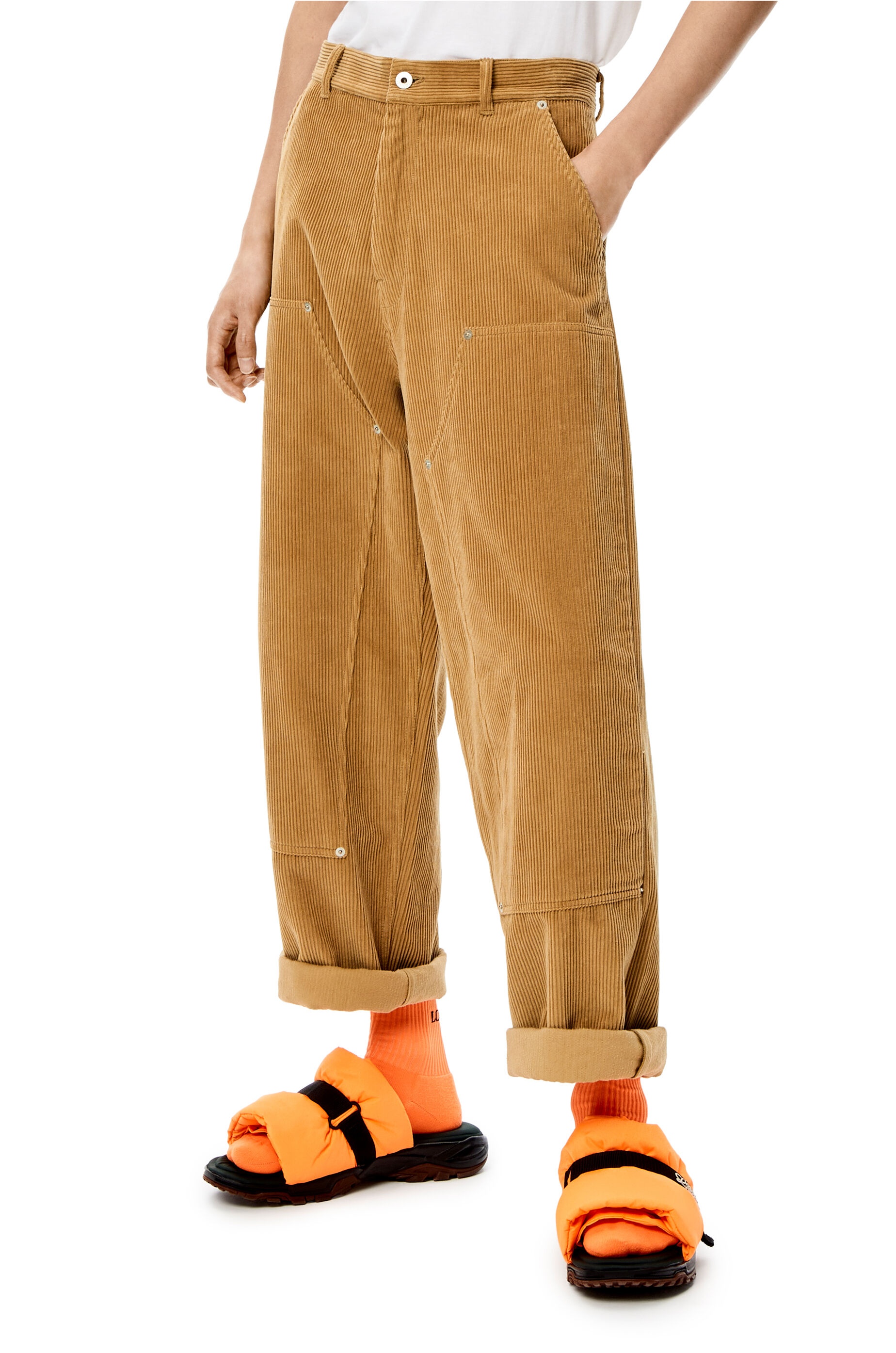 Corduroy patch trousers in cotton - 3