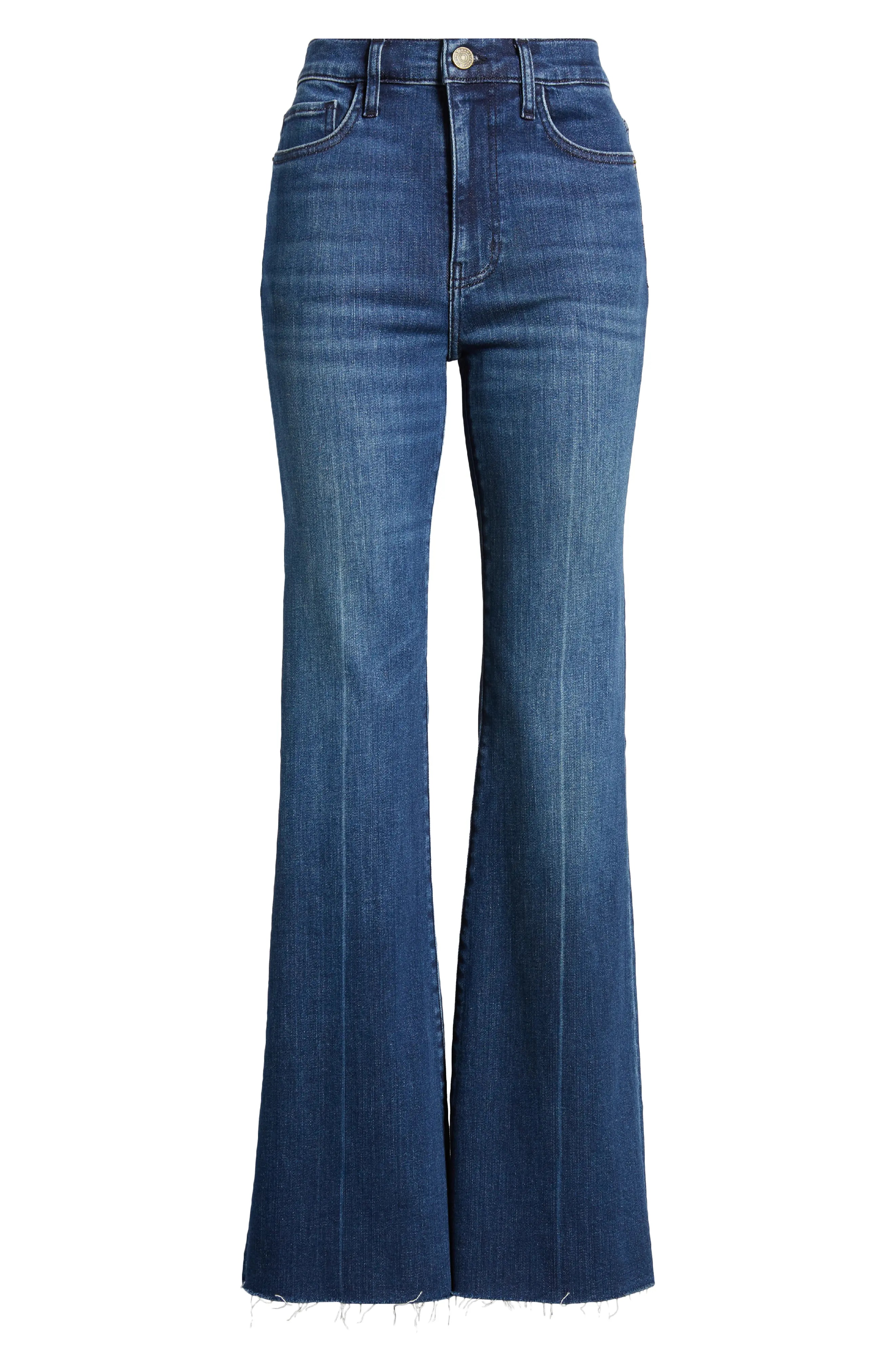 Le Easy Flare Raw Hem Jeans - 5