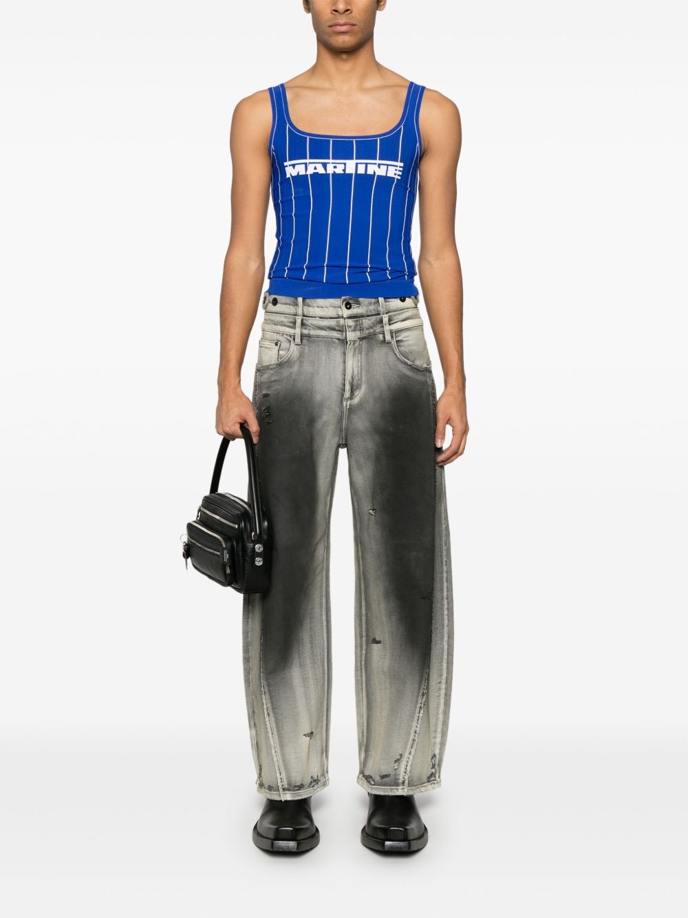 logo-print vest - 2