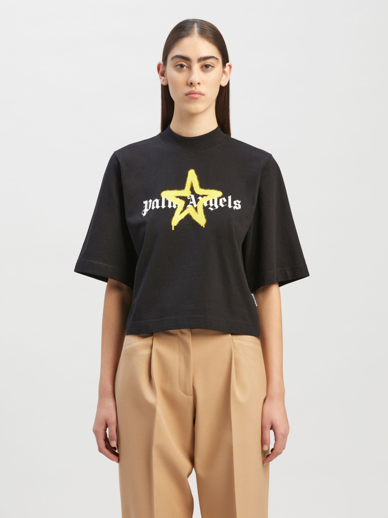 Star Sprayed cropped T-shirt 3