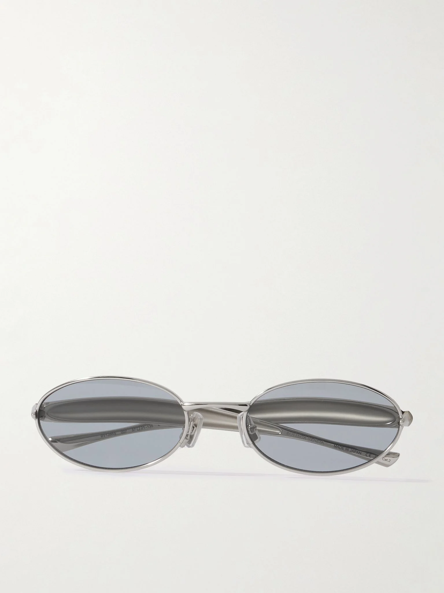 Sardine Round-Frame Silver-Tone Metal Sunglasses Silver - 1