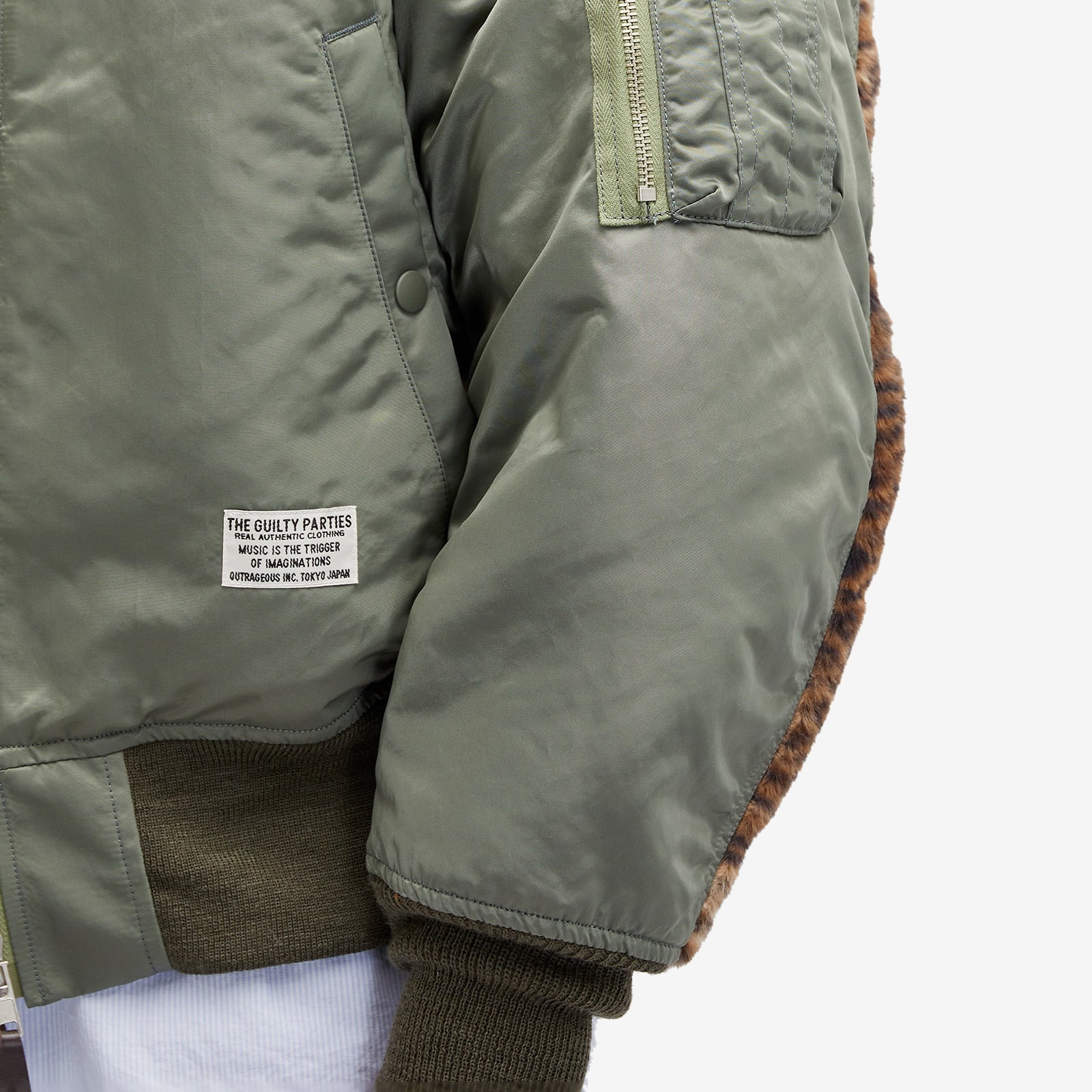 Wacko Maria MA-1 Leopard Panel Flight Jacket - 5